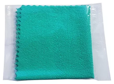 Салфетки хозяйственные микрофибра с ППУ покрытием 30х30см зелёная