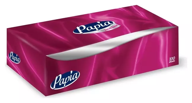Салфетки косметические Papia 2сл 100шт/уп