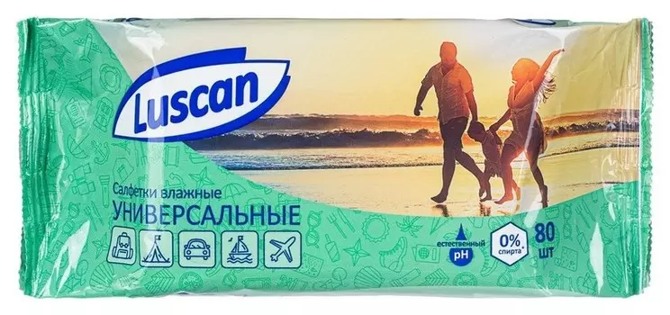 Салфетки влажные Luscan универсальные 80шт/уп
