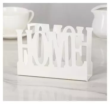 Салфетница доляна Home,15×4×10 см, цвет белый