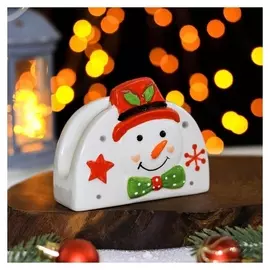 Салфетница доляна «Снеговик», 11×4,5×9 см