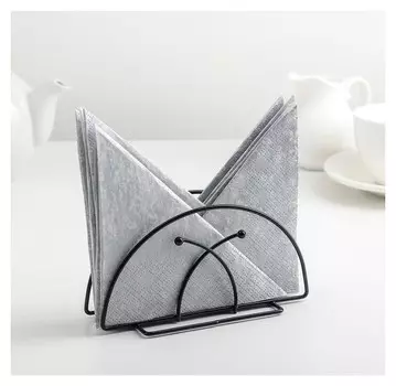 Салфетница "Лилия", цвет чёрный