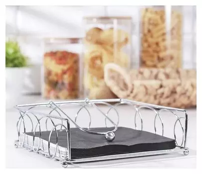 Салфетница с держателем, 18×18×6 см