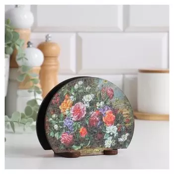 Салфетница "Яркий букет", 13х10х5 см