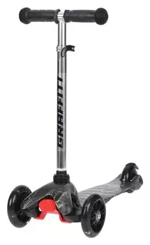 Самокат Graffiti, колеса световые PU 110/75 мм, Abec 7 черный