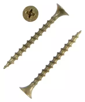 Саморез 3,5х41 тундра, потай, крупная резьба, шлиц PH 2, желтый цинк, 1 кг