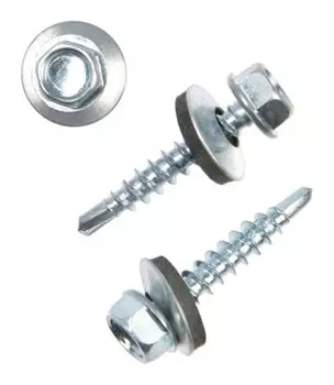 Саморезы кровельные 4.8х28 мм, сверло, оцинкованные, 60 шт.