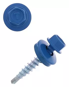 Саморезы кровельные 4.8х29 Ral5005, синий, 250 шт.