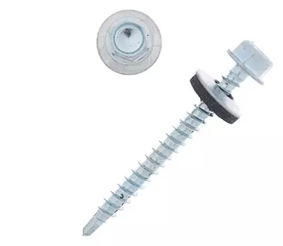 Саморезы кровельные с шайб., с рез.прокл., 4.8х50(51), 150 шт.