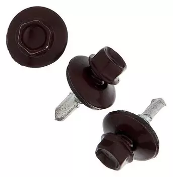 Саморезы кровельные Tundra с буром 5.5x19, темно-коричневый 1 кг