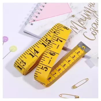 Сантиметровая лента, 300 см (См/дюймы), цвет жёлтый