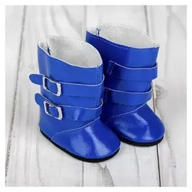 Сапоги для куклы «Застёжки», длина подошвы: 7 см, цвет синий