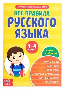 Сборник шпаргалок «Все правила по русскому языку для начальной школы», 36 стр.