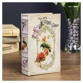 Сейф-книга дерево "Колибри" шёлк 17х11х5 см