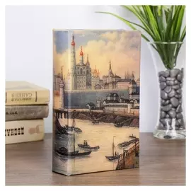 Сейф-книга дерево кожа "Русь" 21х13х5 см