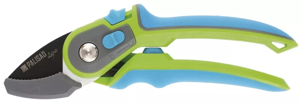 Секатор с наковальней, 220 мм, регулировка захвата, трехкомпонентные рукоятки, Luxe