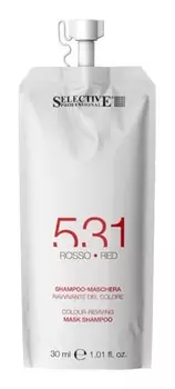 Selective, шампунь-маска красный, для возобновления цвета волос "531", 30 мл
