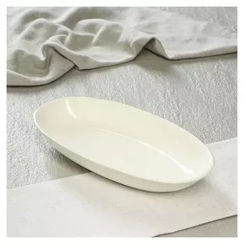 Селедочница овальная, белая, 26 см
