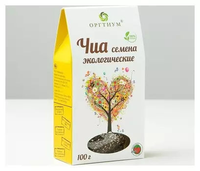 Семена чиа, экологические, без глютена, 100 г