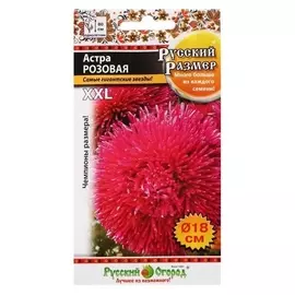 Семена цветов астра "Розовая", серия русский размер II, 0,2 г