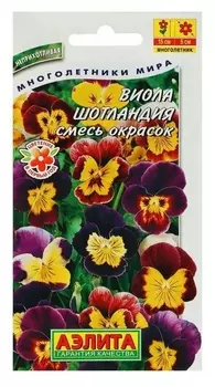 Семена цветов виола "Шотландия", смесь окрасок, Мн, 0,1 г