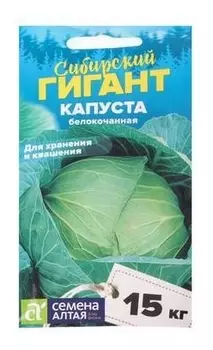 Семена капуста "Сибирский гигант", 0,5 г