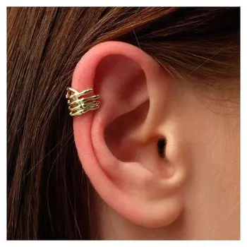 Серьга "Каффа" авантюризм, цвет золото