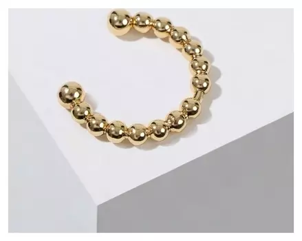 Серьга "Каффа" бусики, цвет золото