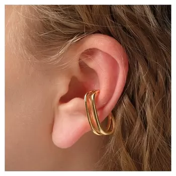 Серьга "Каффа" диагональ, цвет золото