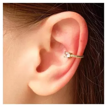 Серьга "Каффа" драгоценность, цвет белый в золоте