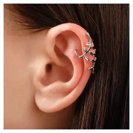 Серьга "Каффа" флора, цвет серебро