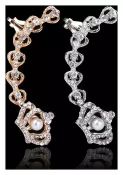 Серьга "Каффа" корона с бусиной