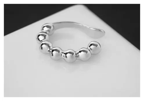 Серьга "Каффа" круги, цвет серебро