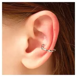 Серьга "Каффа" пять точек, цвет серебро