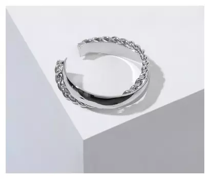 Серьга "Каффа" веточка, цвет серебро