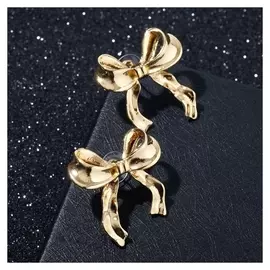 Серьги "Бантики" милость, цвет золото