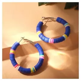 Серьги "Бисер" бусики, тренд, цвет синий