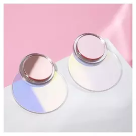 Серьги из акрила "Сияние" диски, цвет голубой