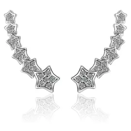 Серьги-каффы "Звездопад"