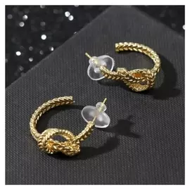 Серьги-кольца "Чудо" энтузиазм, цвет золото, D= 2,5 см