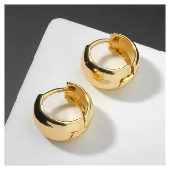 Серьги-кольца "Эстетика" круг, цвет золото, D=1