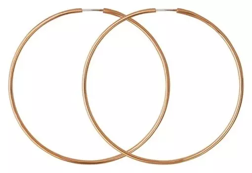Серьги кольца "Классика" D=4,6см, позолота