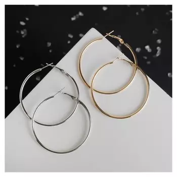 Серьги-кольца "Классика", D=5 см