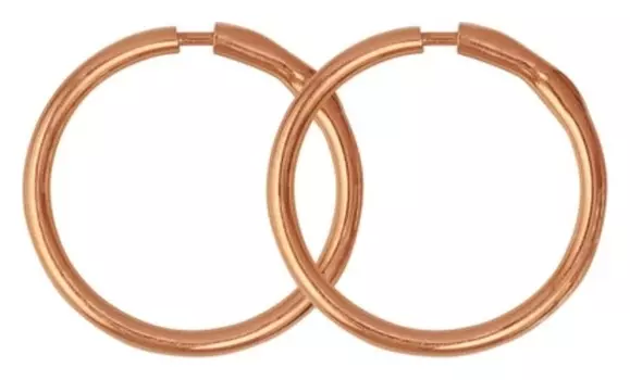 Серьги "Кольца" малые D=1,6см, позолота