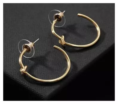 Серьги-кольца "Перерождение" классика, D=2.5 см, цвет золото