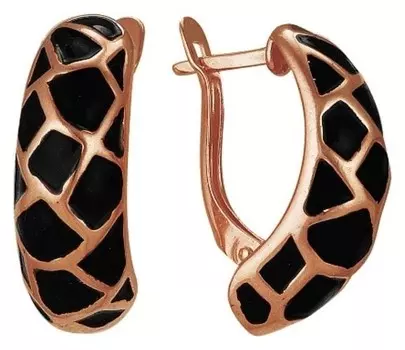 Серьги "Леопард", позолота