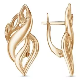 Серьги "Лепесток", позолота