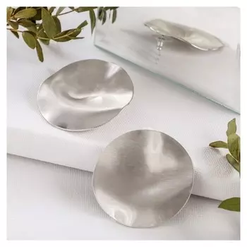 Серьги металл "Атмосфера" соло, цвет серебро