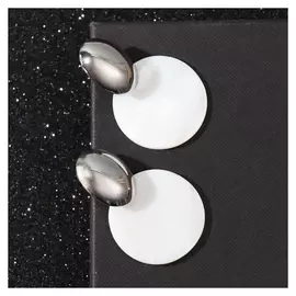 Серьги металл "Безмятежность" овалы, цвет серебро