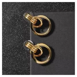 Серьги металл "Геометрия" слияние, цвет золото